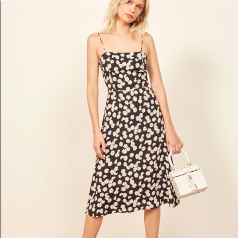 Reformation Daisy Print Strappy Sundress